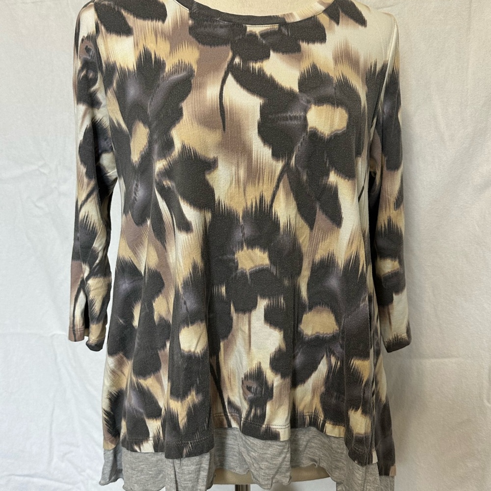 French terry 3/4 sleeve top